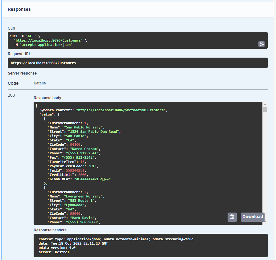 API Documentation Response